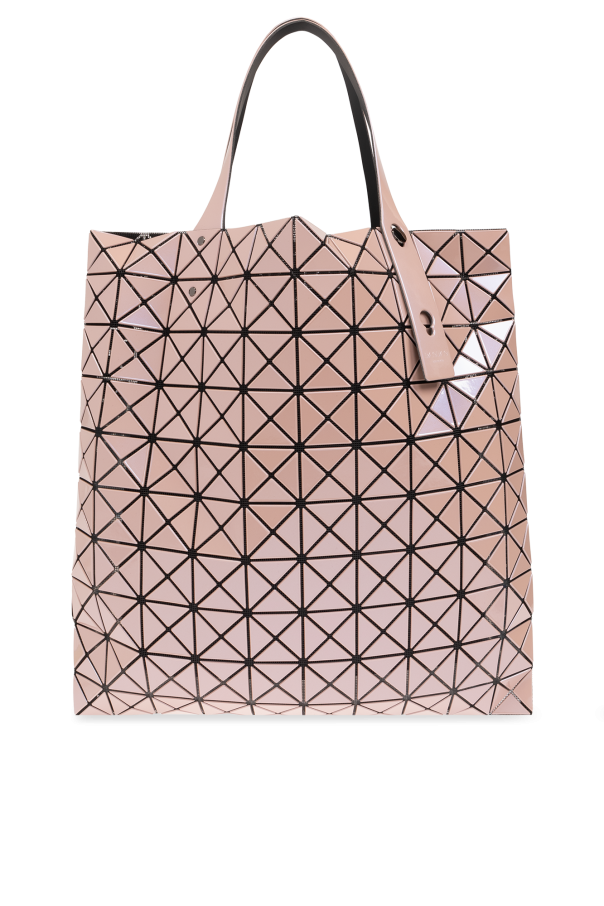 Pink Shopper bag with geometric pattern Bao Bao Issey Miyake